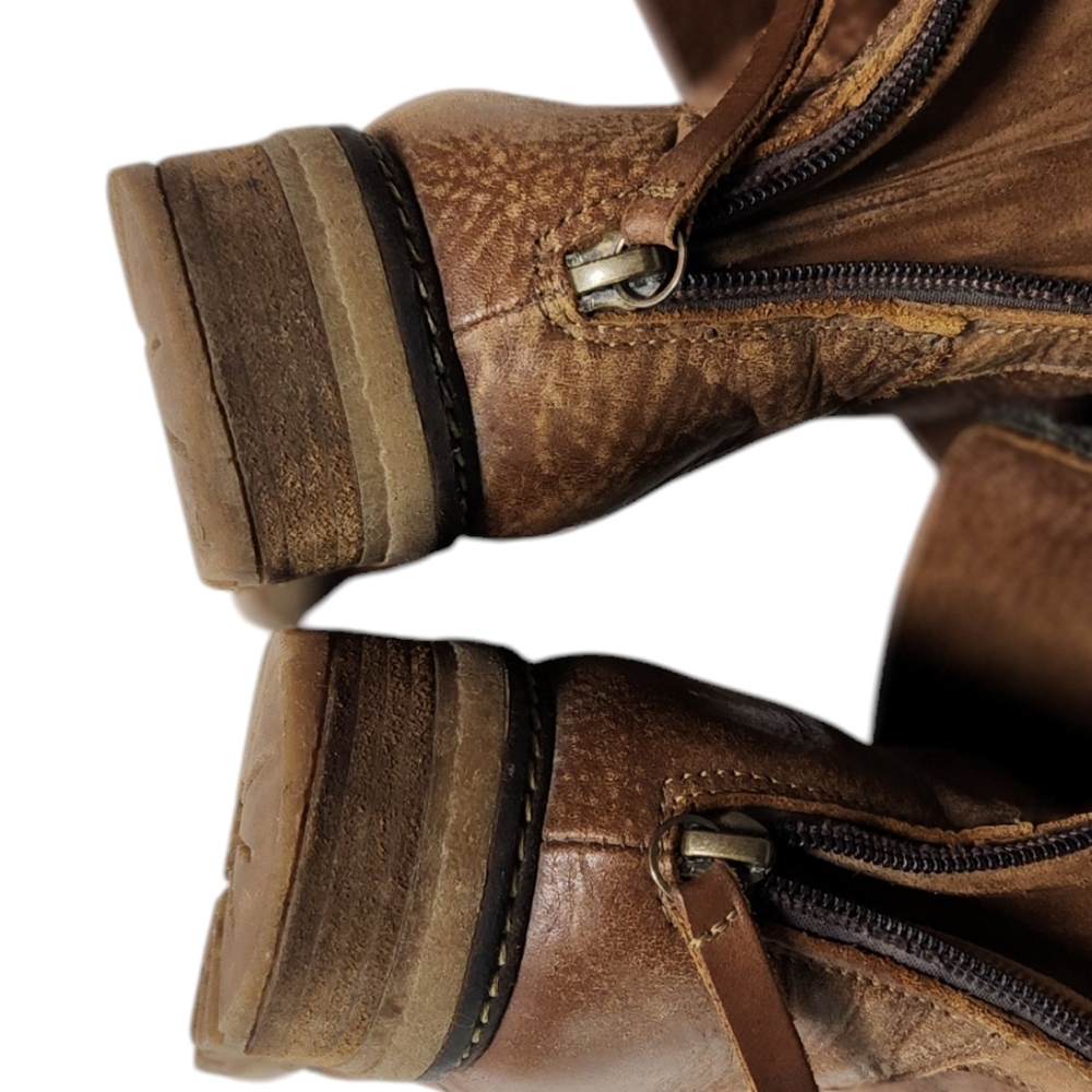 Roots Brown Leather Shearling Winter Women's Boots - Picture 11 of 14